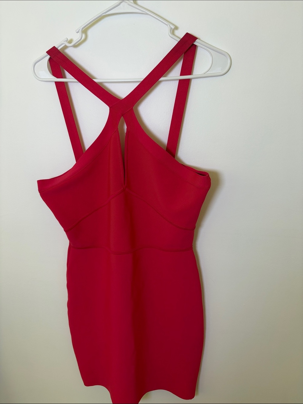 BCBGMaxAzria Red Strappy Midi Dress